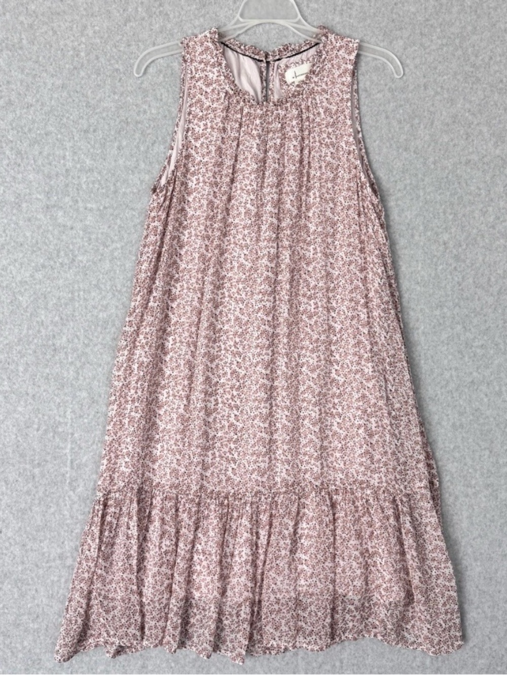 Anthropologie Dress Womens XS Pink Natalie Flounced Tunic Sleeveless Fairy Boho